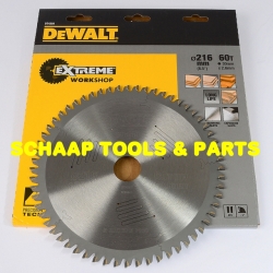 Cirkelzaagblad extreme 216x30mm 60 tanden Wissel negatief SERIES 60 | DT4350